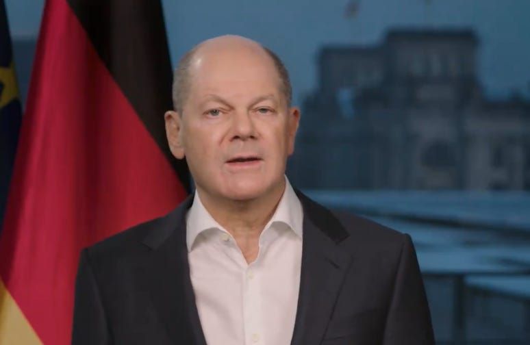 German Chancellor Olaf Scholz calls for nationwide protests to defend democracy against the consequences of his own policies